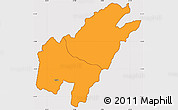 Political Simple Map of Mazengera, cropped outside