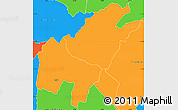 Political Simple Map of Mazengera