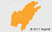 Political Simple Map of Mazengera, single color outside