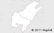 Silver Style Simple Map of Mazengera, cropped outside