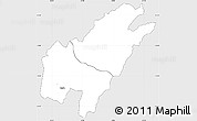 Silver Style Simple Map of Mazengera, single color outside
