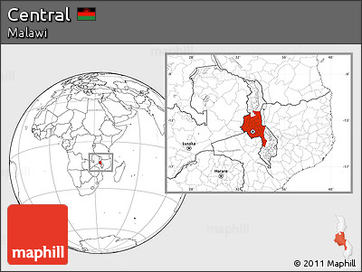 Blank Location Map of Central, within the entire country
