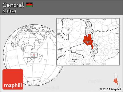 Blank Location Map of Central