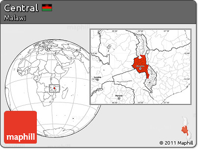 Blank Location Map of Central