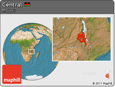 Satellite Location Map of Central