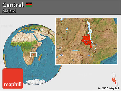 Satellite Location Map of Central