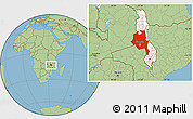 Savanna Style Location Map of Central, highlighted country