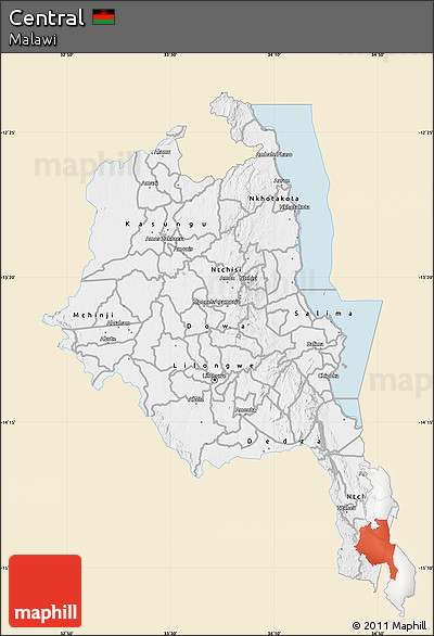 Classic Style Map of Central, single color outside