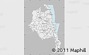 Gray Map of Central, single color outside