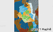 Political Map of Central, darken