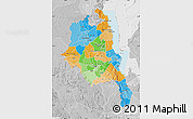 Political Map of Central, lighten, desaturated