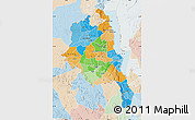 Political Map of Central, lighten