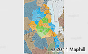 Political Map of Central, semi-desaturated