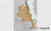 Satellite Map of Central, lighten, desaturated
