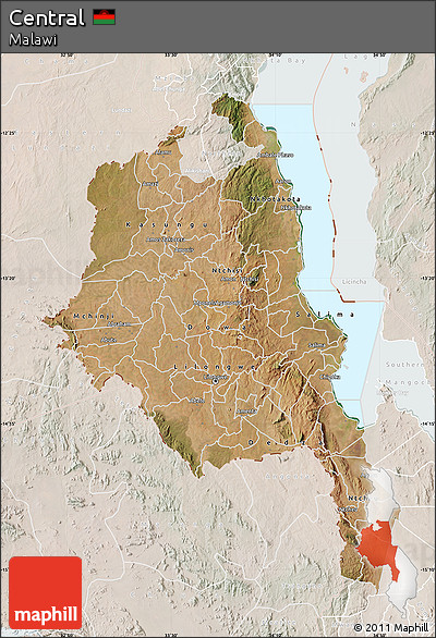 Satellite Map of Central, lighten