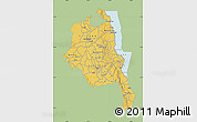 Savanna Style Map of Central, single color outside