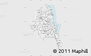 Silver Style Map of Central, single color outside