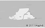 Gray 3D Map of Mkanda, single color outside