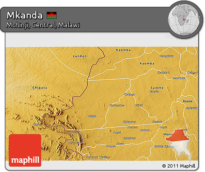 Physical 3D Map of Mkanda