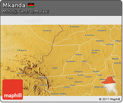 Physical 3D Map of Mkanda