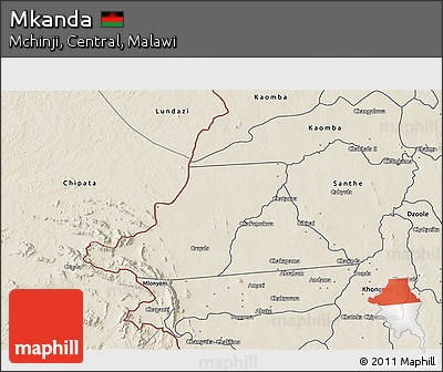 Shaded Relief 3D Map of Mkanda
