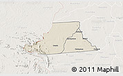 Shaded Relief 3D Map of Mkanda, lighten