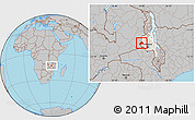 Gray Location Map of Mkanda, highlighted grandparent region