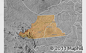 Satellite Map of Mkanda, desaturated
