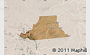 Satellite Map of Mkanda, lighten