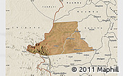Satellite Map of Mkanda, shaded relief outside