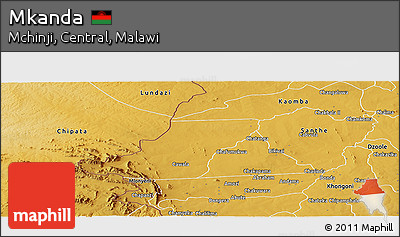 Physical Panoramic Map of Mkanda