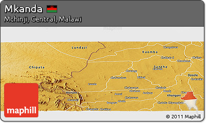 Physical Panoramic Map of Mkanda