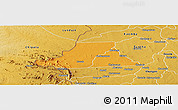 Political Panoramic Map of Mkanda, physical outside