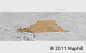 Satellite Panoramic Map of Mkanda, lighten, desaturated