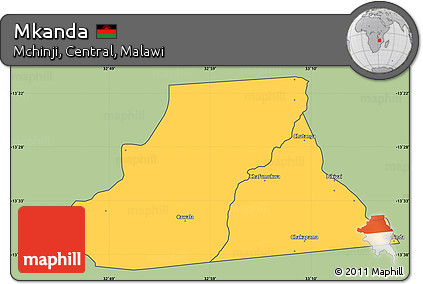 Savanna Style Simple Map of Mkanda, cropped outside