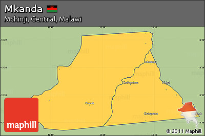 Savanna Style Simple Map of Mkanda, cropped outside