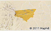 Physical 3D Map of Zulu, lighten