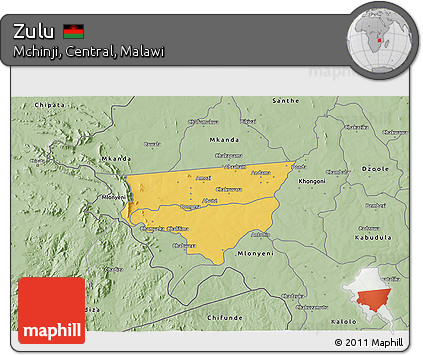 Savanna Style 3D Map of Zulu