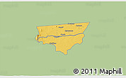 Savanna Style 3D Map of Zulu, single color outside