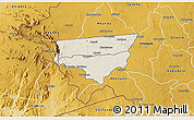Shaded Relief 3D Map of Zulu, physical outside