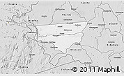 Silver Style 3D Map of Zulu