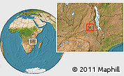 Satellite Location Map of Zulu