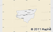 Classic Style Map of Zulu, single color outside