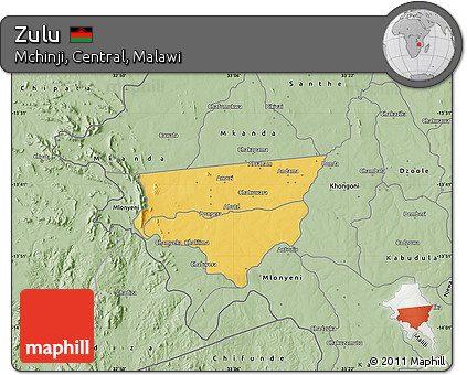 Savanna Style Map of Zulu