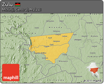 Savanna Style Map of Zulu