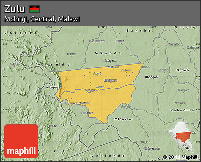 Savanna Style Map of Zulu