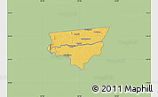 Savanna Style Map of Zulu, single color outside