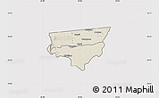 Shaded Relief Map of Zulu, cropped outside