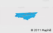 Political Panoramic Map of Zulu, cropped outside