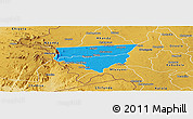 Political Panoramic Map of Zulu, physical outside